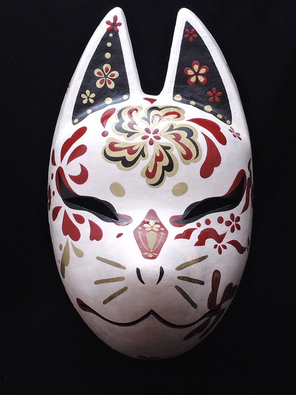 狐面「朱華」≪羽二重張り≫（大）