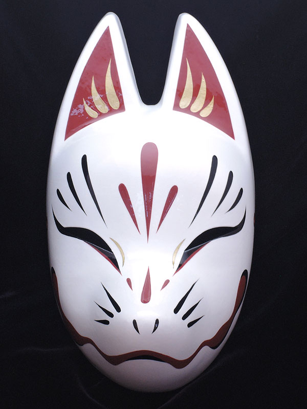 狐面「鈴稲　白」（大）