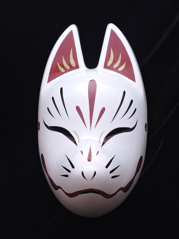 狐面「鈴稲 白」(小)