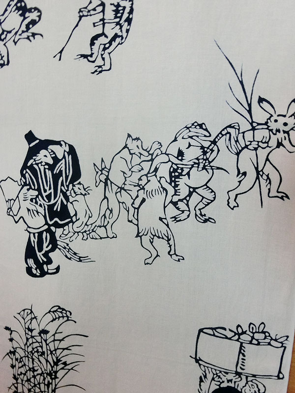 戸田屋商店:鳥獣戯画手拭い